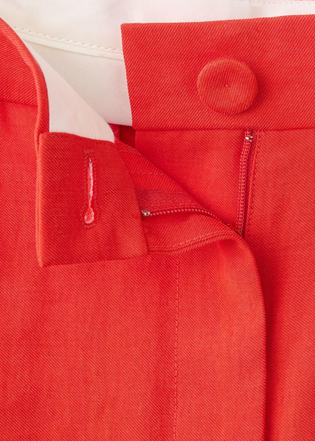 Orange Straight-Fit Lyocell Bermuda Shorts, Light-Pastel Orange, large image number 1