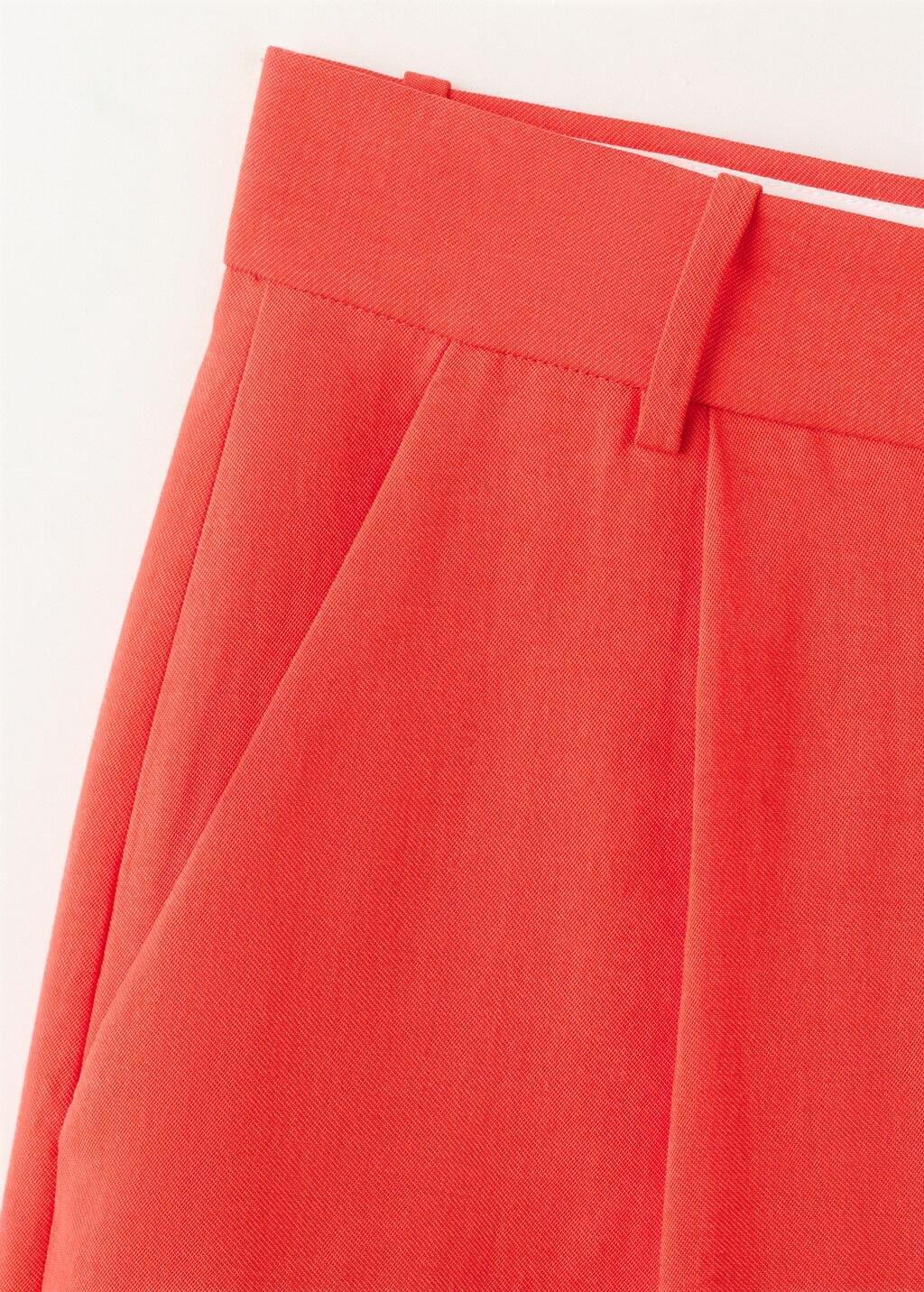 Orange Straight-Fit Lyocell Bermuda Shorts, Light-Pastel Orange, large image number 5
