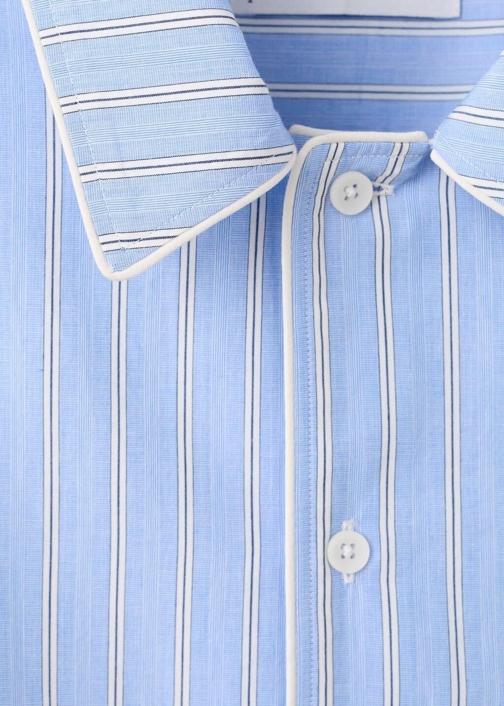 Blue Lt Pastel 100% Cotton Striped Shirt, Light-Pastel Blue, large image number 1