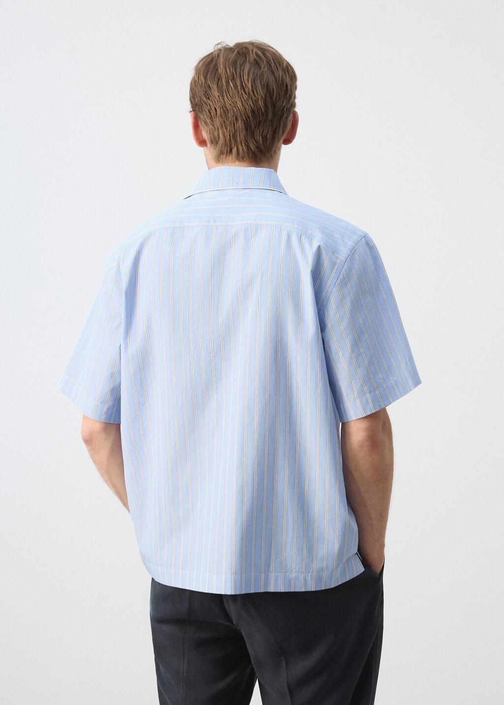 Blue Lt Pastel 100% Cotton Striped Shirt, Light-Pastel Blue, large image number 2