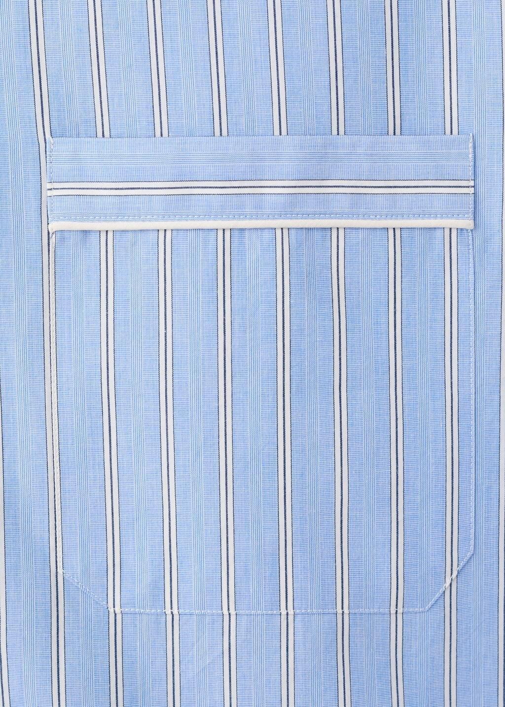 Blue Lt Pastel 100% Cotton Striped Shirt, Light-Pastel Blue, large image number 5