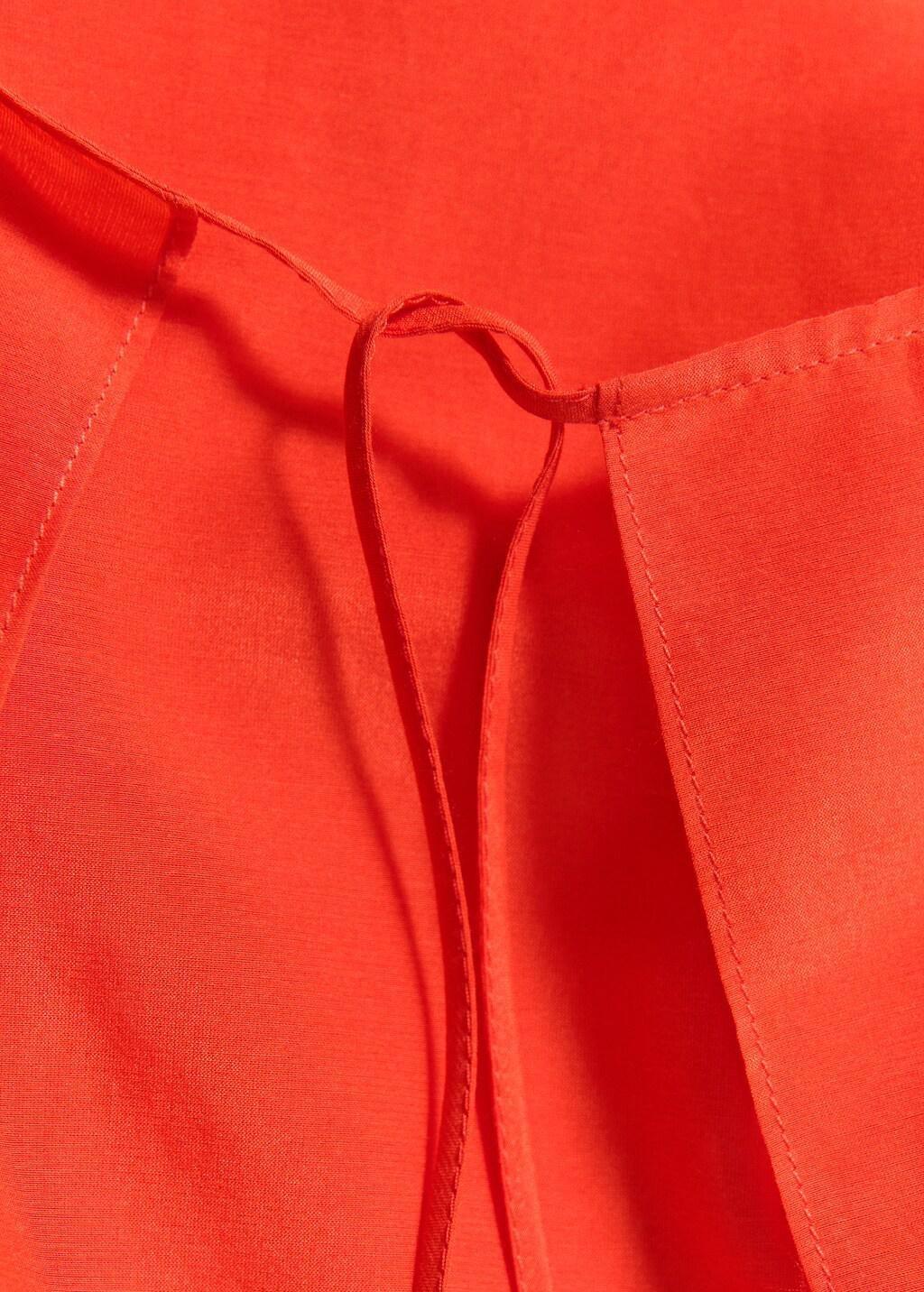Red Silk Dress With Overlay Bows, Red, large image number 5