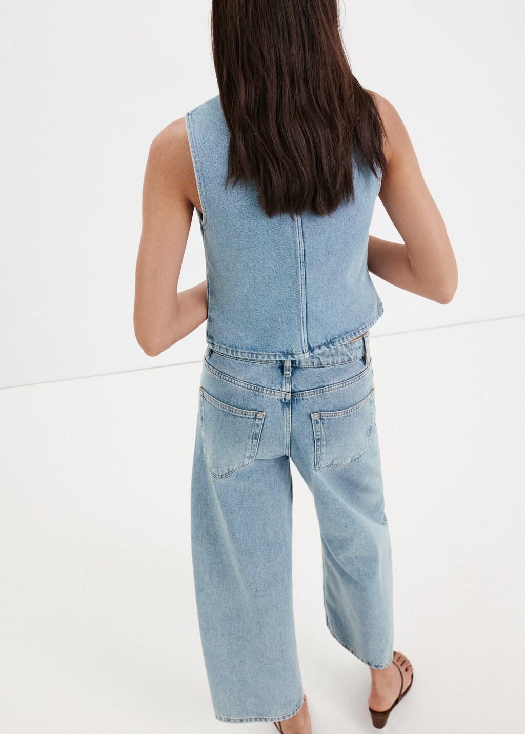 OPEN BLUE Toggle denim top with frogs, Open Blue, large image number 2
