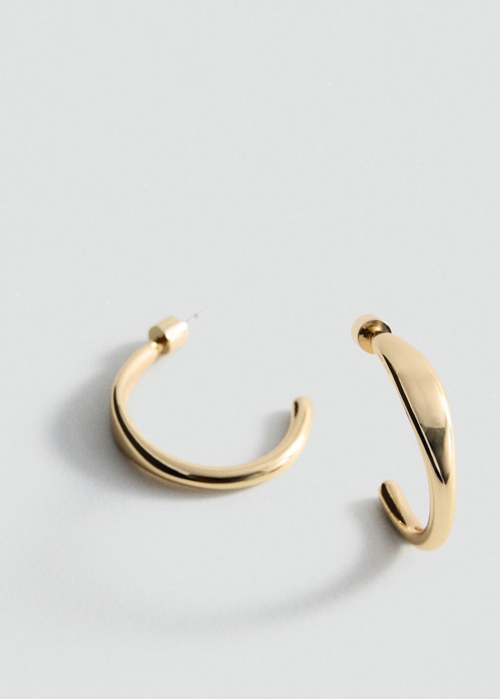 Gold Hoop Earrings, Gold, large image number 1
