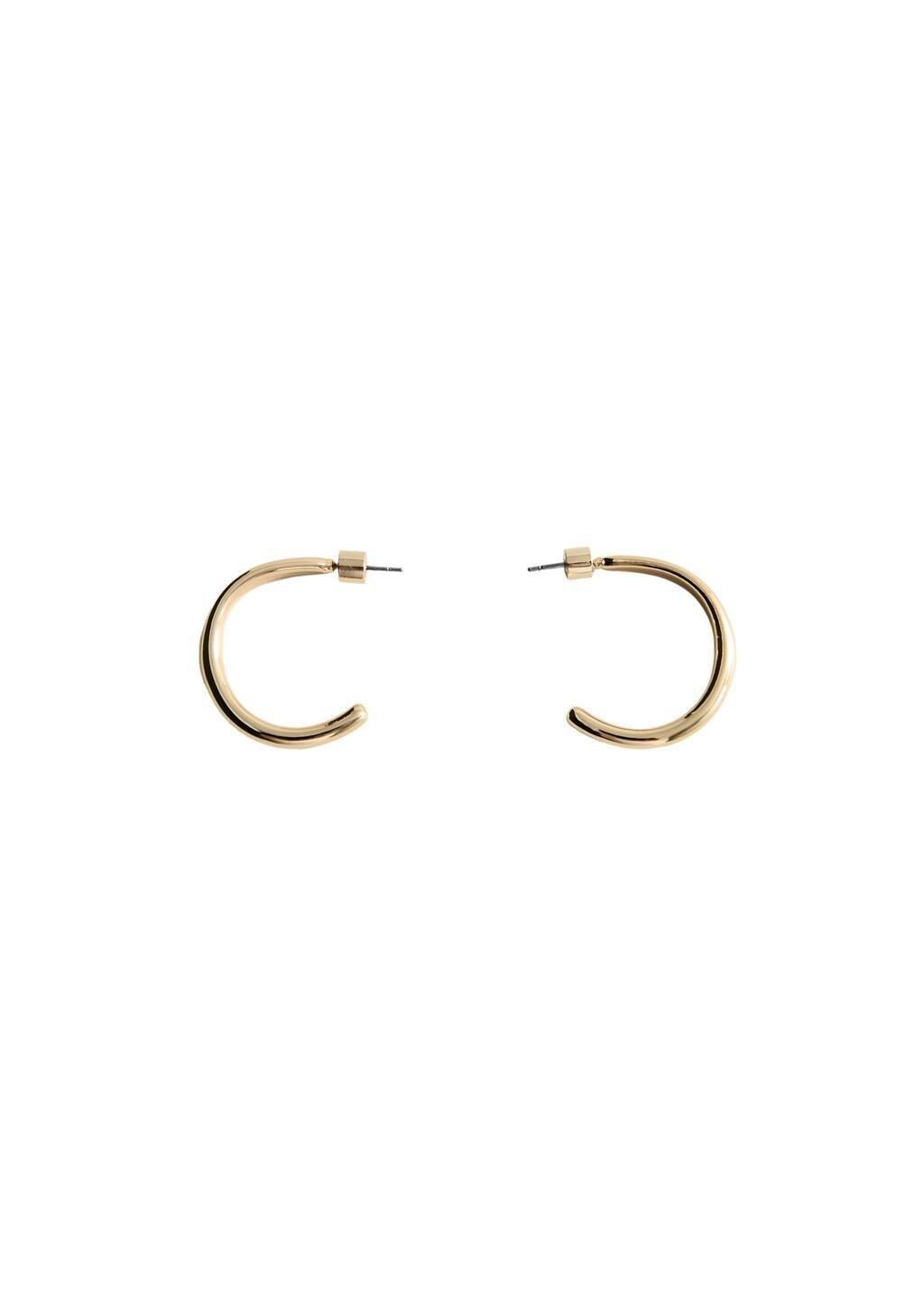Gold Hoop Earrings, Gold, large image number 2