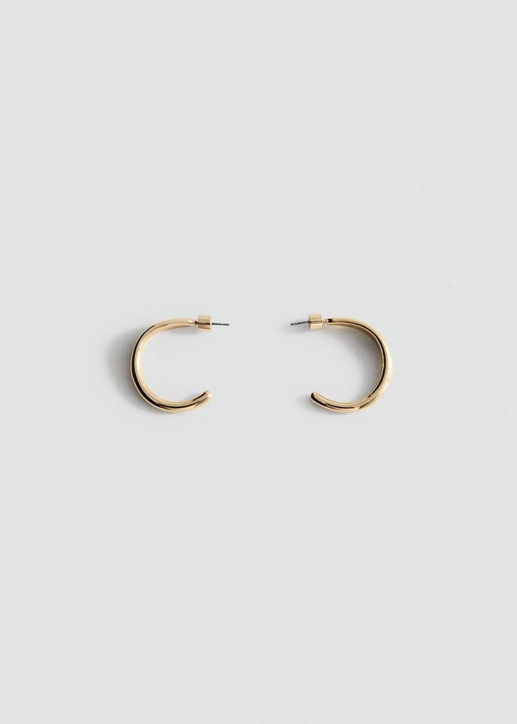 Gold Hoop Earrings, Gold, large image number 3