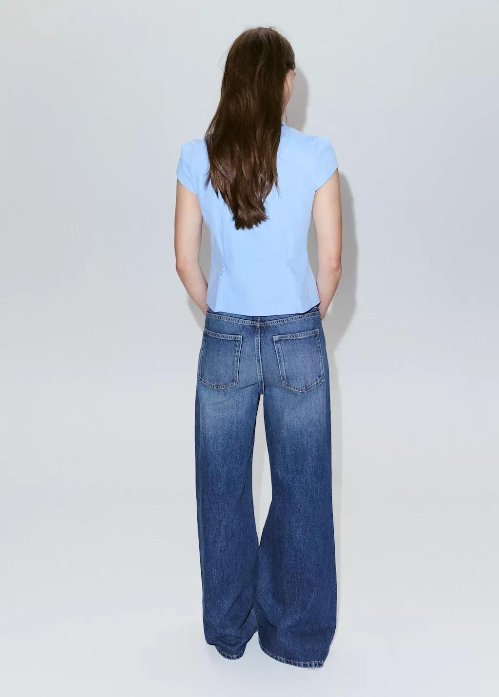 Blue Lt Pastel Fitted Short-Sleeved Shirt, Light-Pastel Blue, medium
