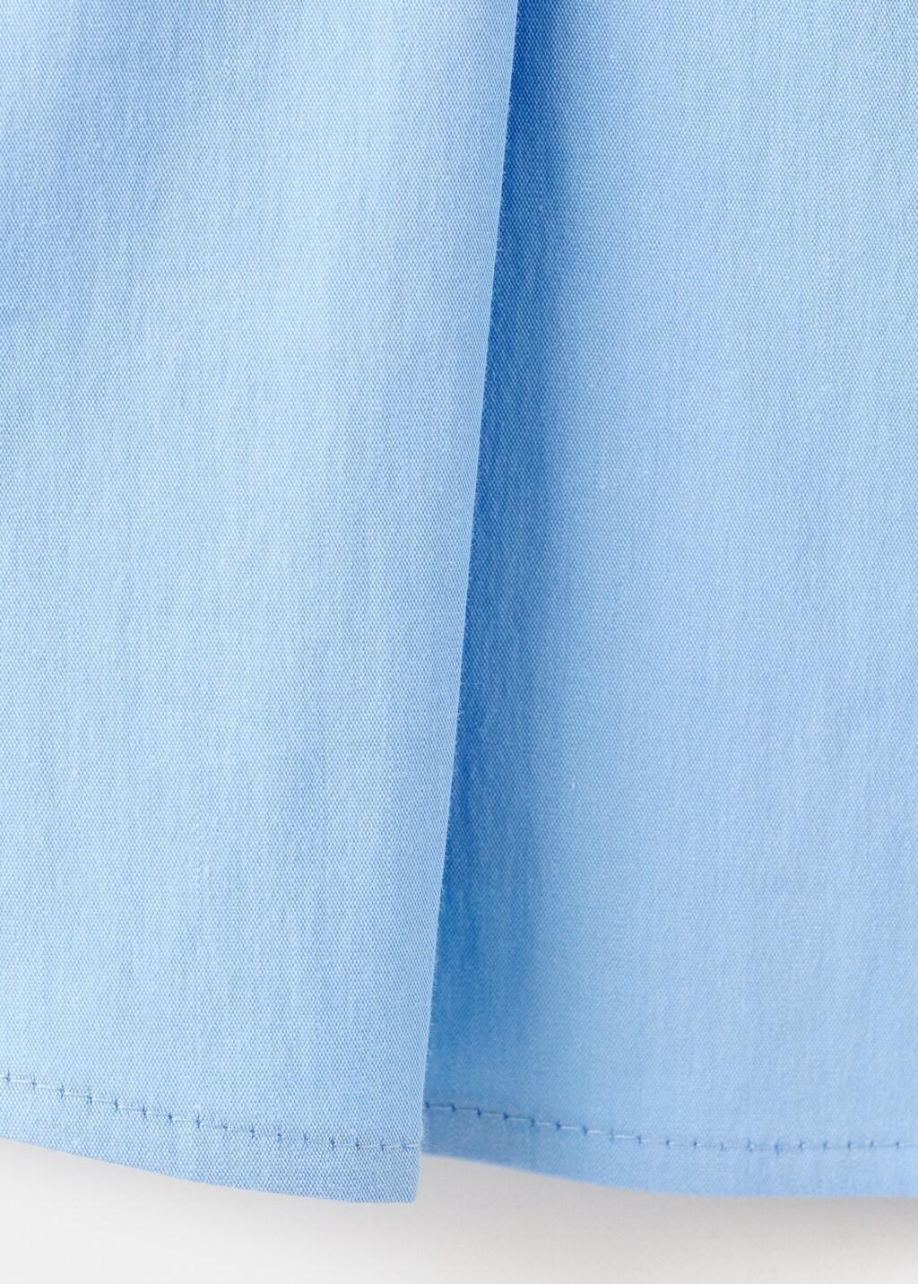 Blue Lt Pastel Fitted Short-Sleeved Shirt, Light-Pastel Blue, large image number 4