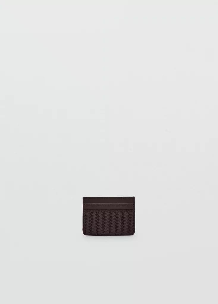 Brown Braided Cardholder, , large image number 2