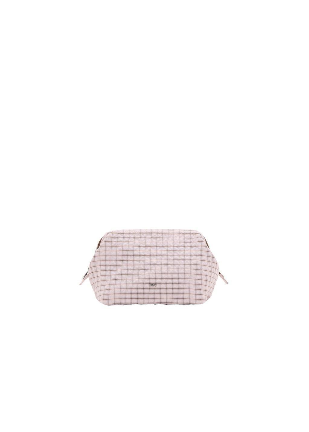 PINK Checked cotton wash bag, Pink, large image number 2