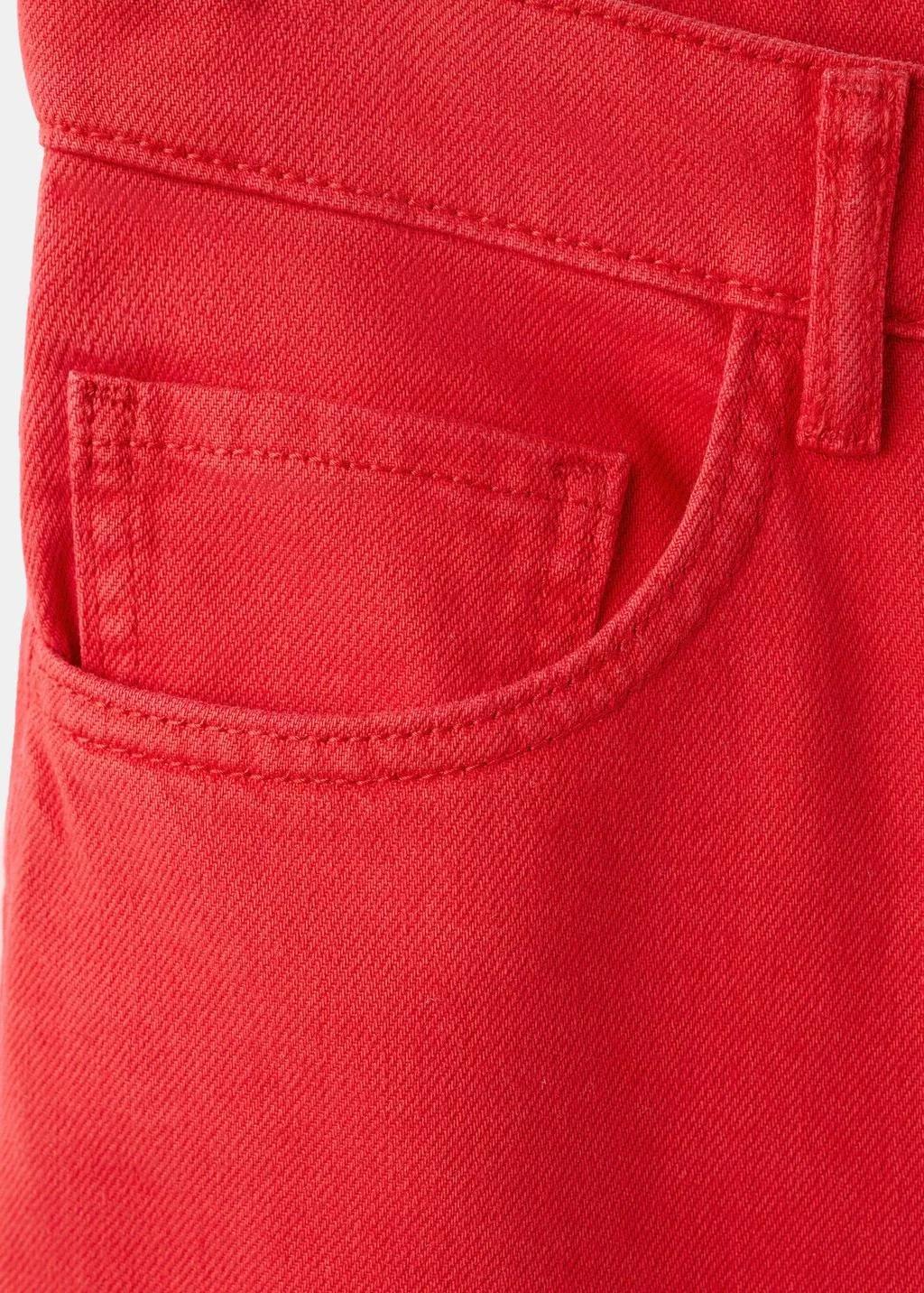 Red Low-Rise Wideleg Jeans, Red, large image number 1