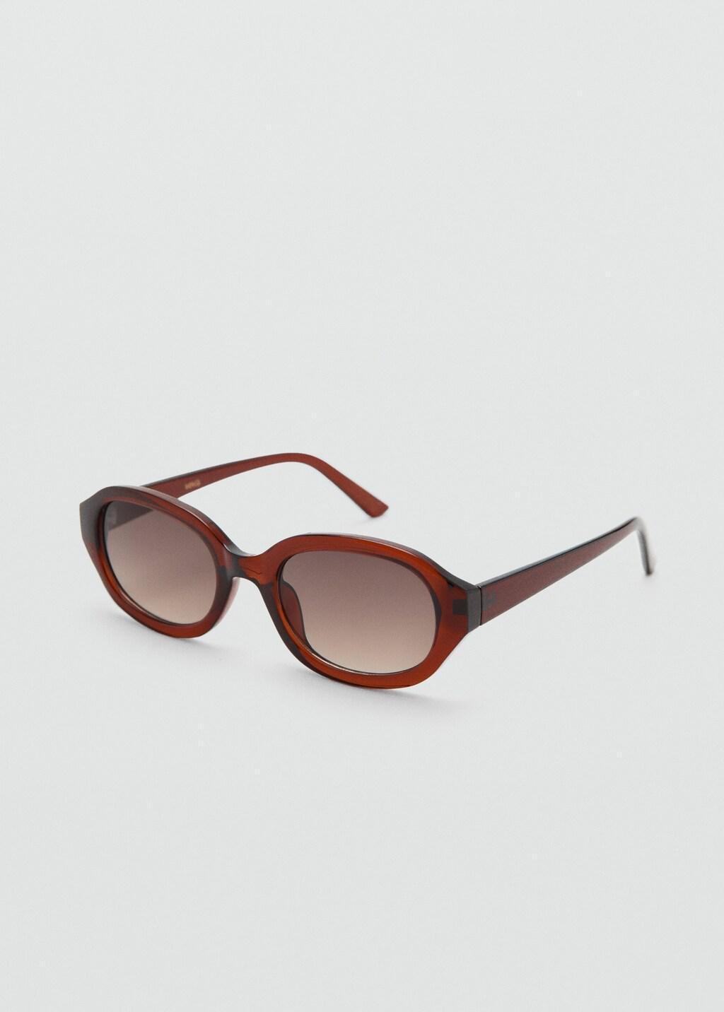 Brown Rectangular-Frame Sunglasses, Brown, large image number 0