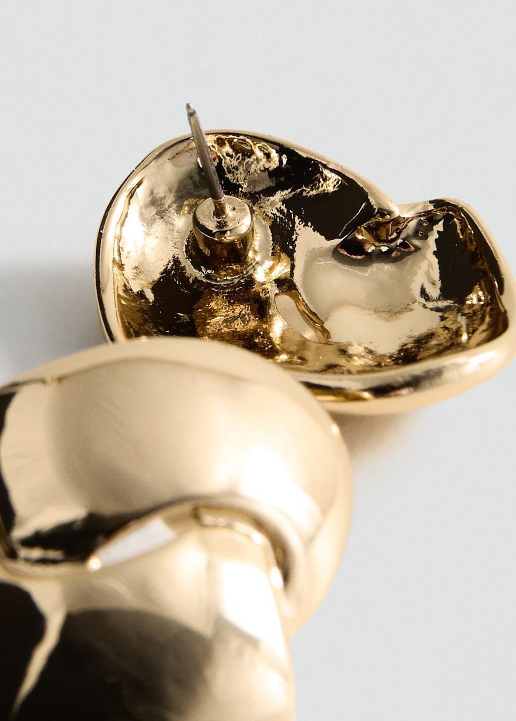 Gold Crossover Earrings, Gold, large image number 1