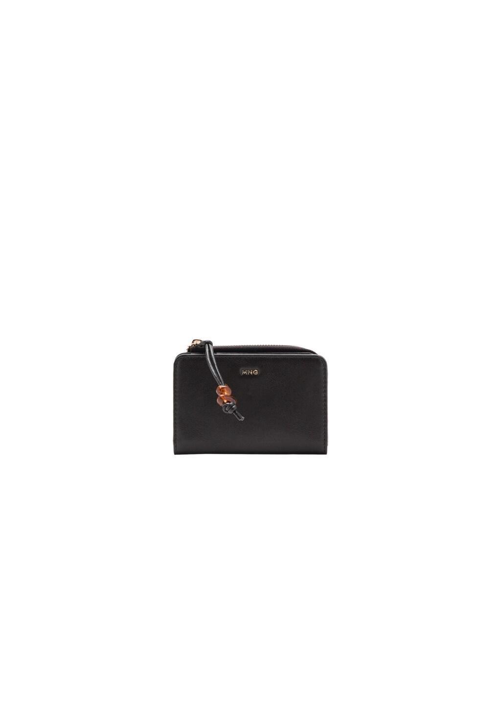 Brown Small Beaded Purse, Dark Brown, medium