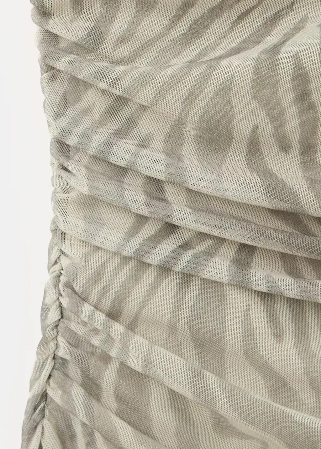 Grey Lt Pastel Asymmetrical Animal-Print Top, Light Pastel Grey, large image number 0