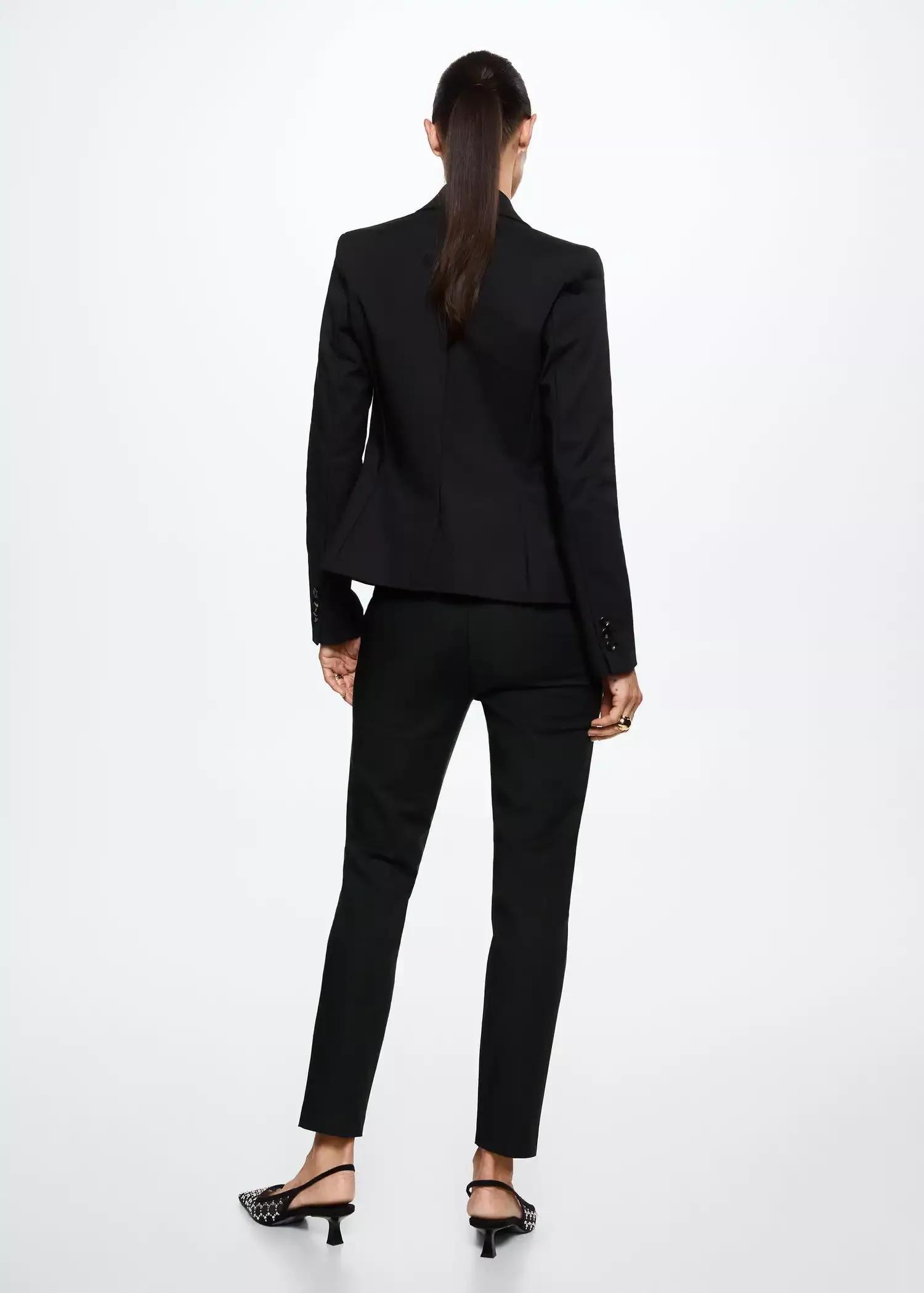Black Suit Slim-Fit Trousers, , large image number 1