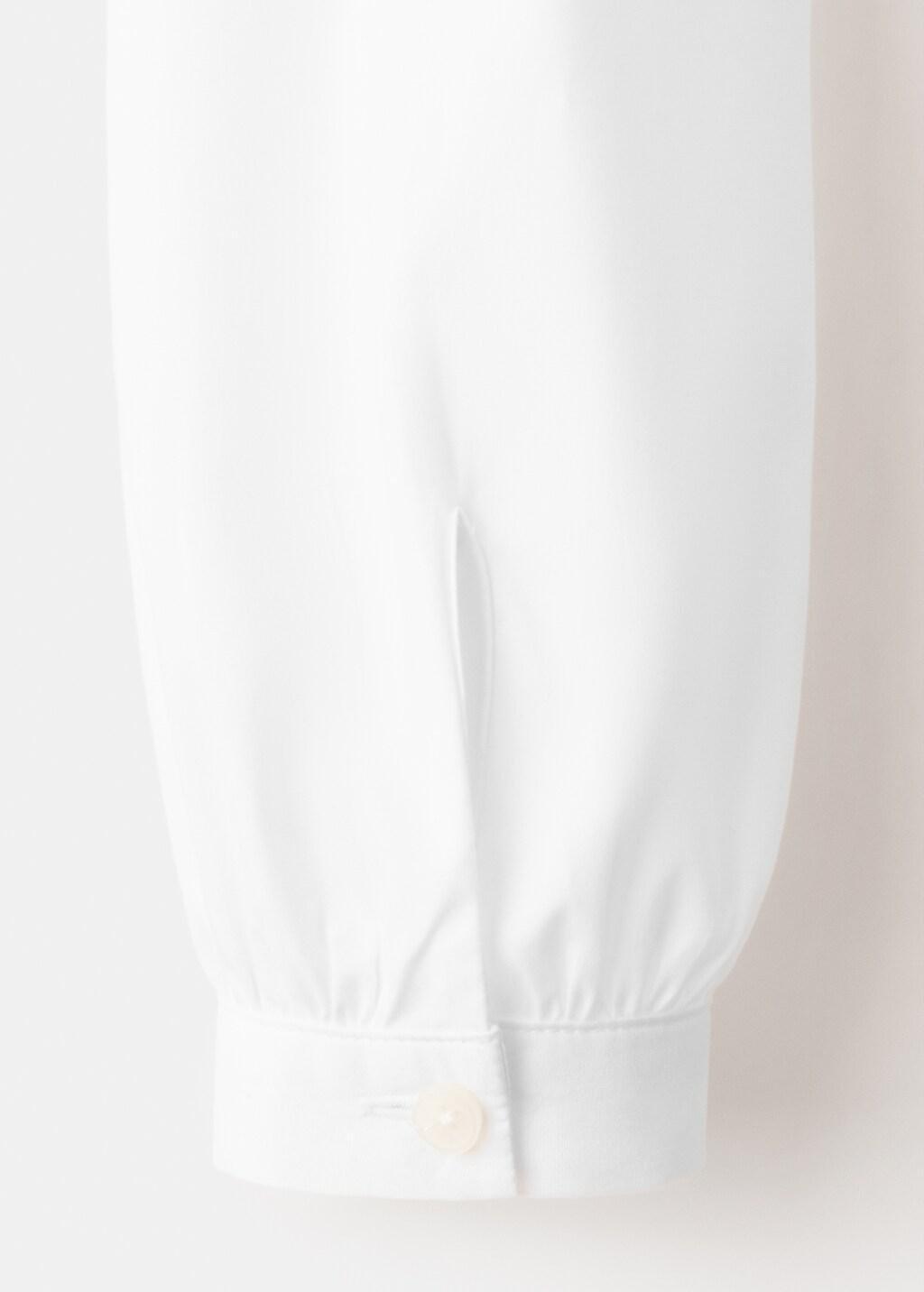 WHITE Ruffled cotton shirt, Kids Girl, White, large image number 3
