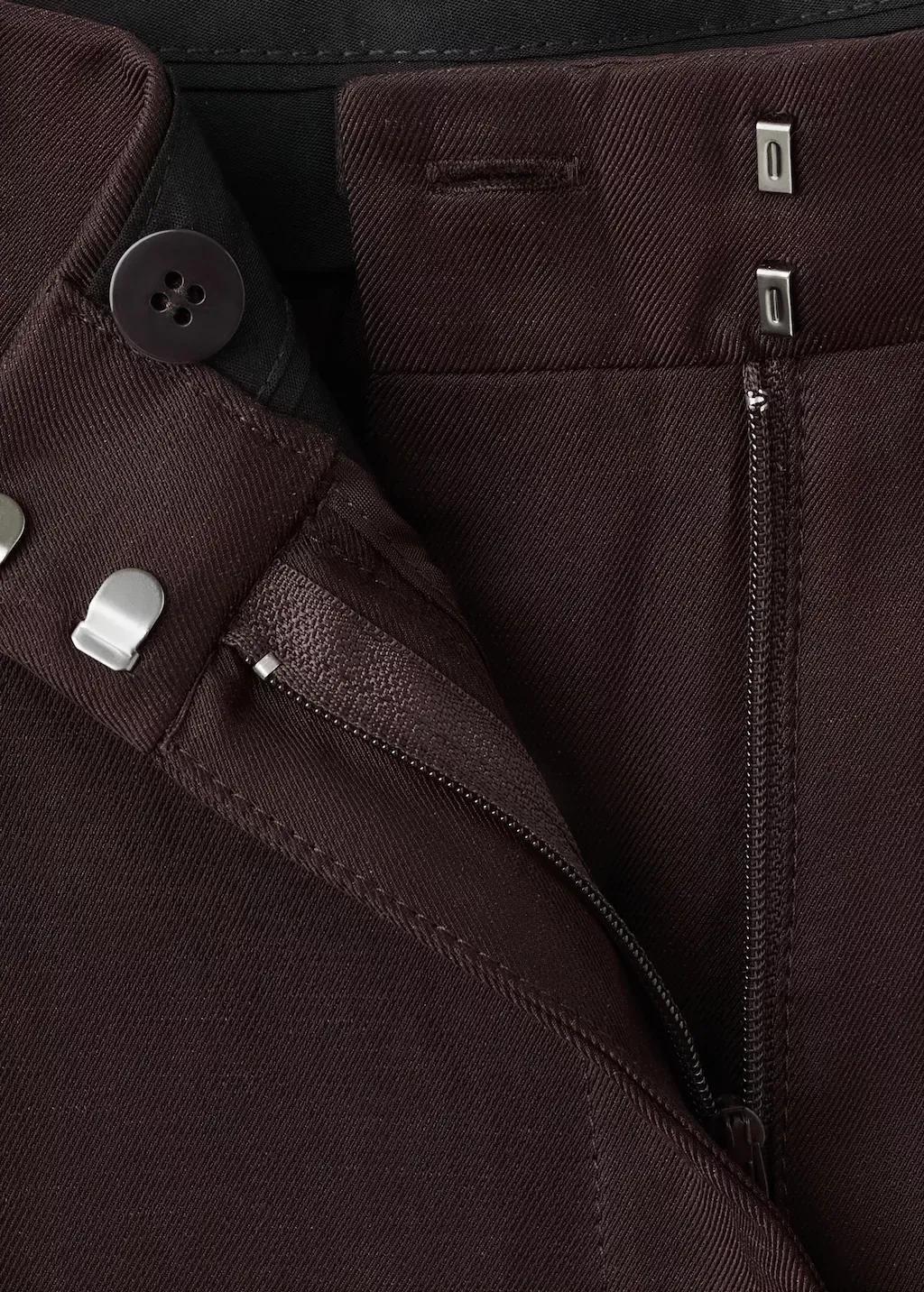 Brown Straight Mid-Rise Bermuda Shorts, Dark Brown, large image number 1