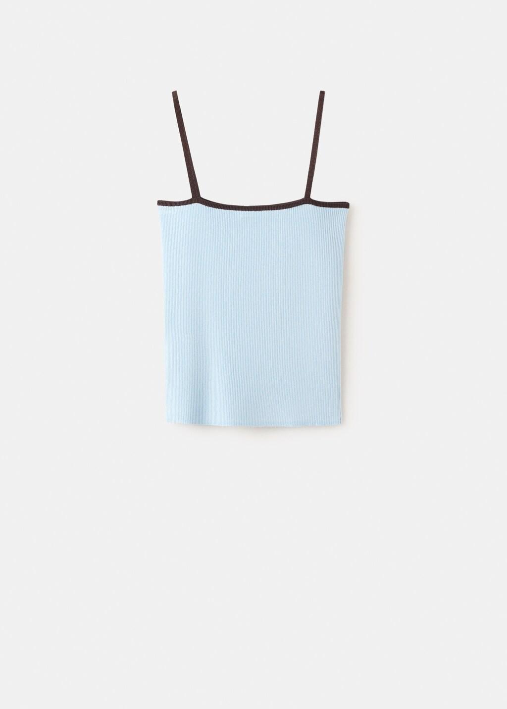 LT-PASTEL BLUE Fitted ribbed top, Light-Pastel Blue, large image number 5