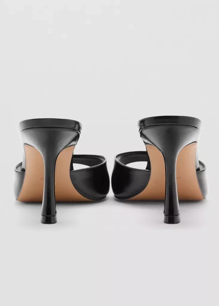 Black Pointed Heel Sandals, Black, large image number 6