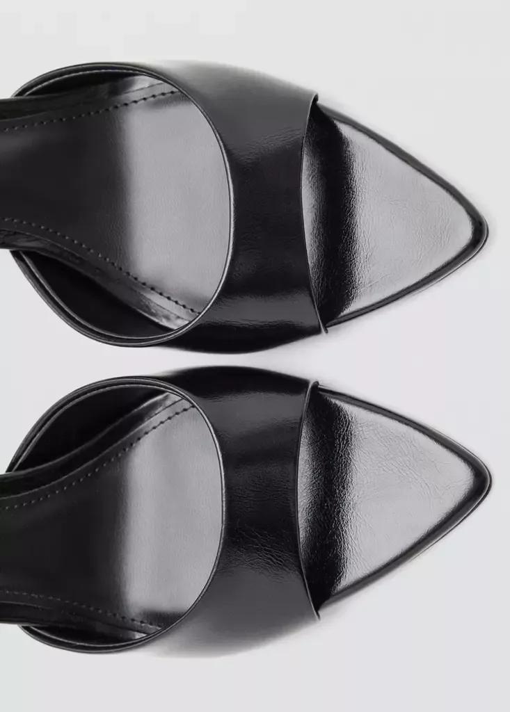 Black Pointed Heel Sandals, Black, large image number 7