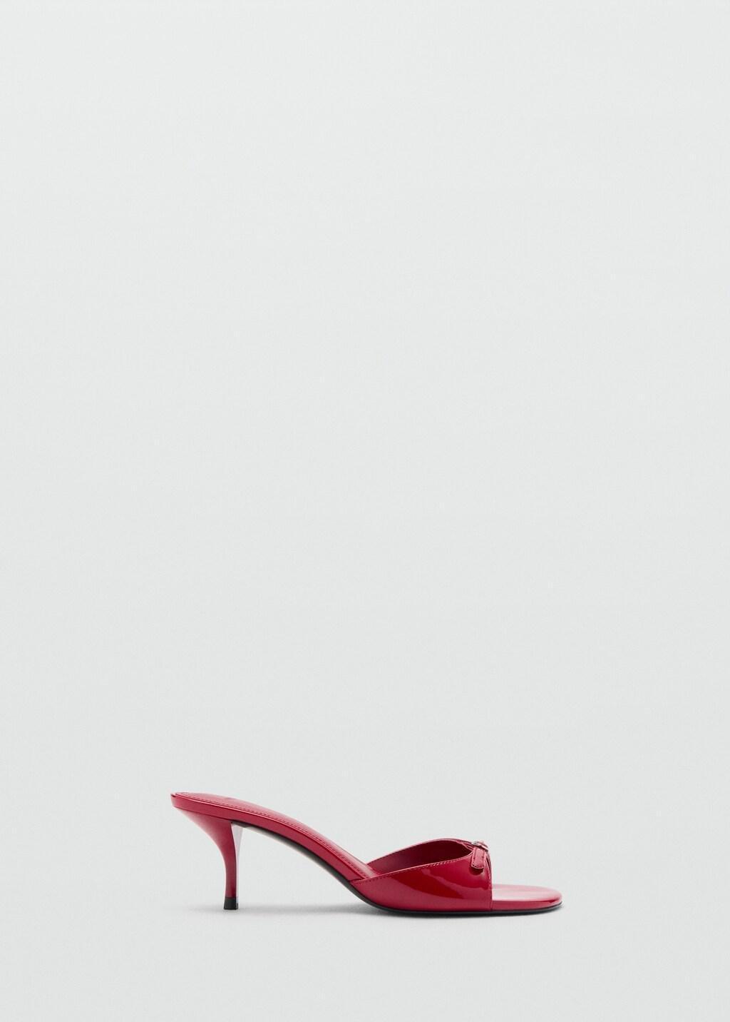 Red Patent Leather High-Heeled Sandals, Red, large image number 3