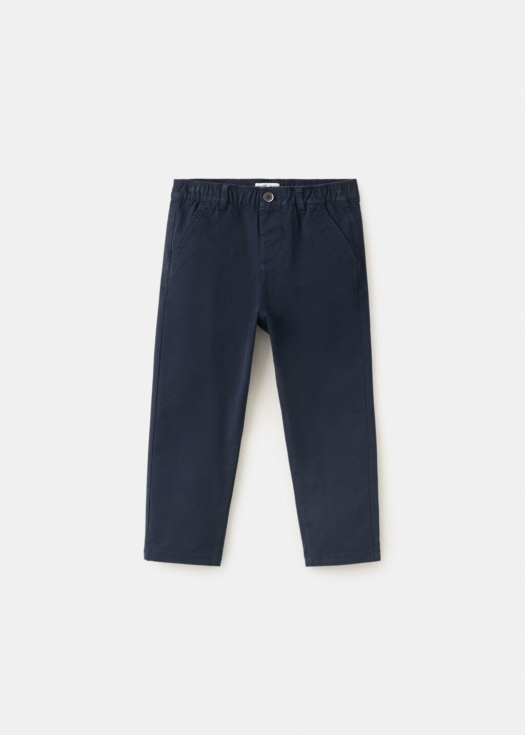 NAVY Cotton chinos, Baby Boy, Navy, large image number 5