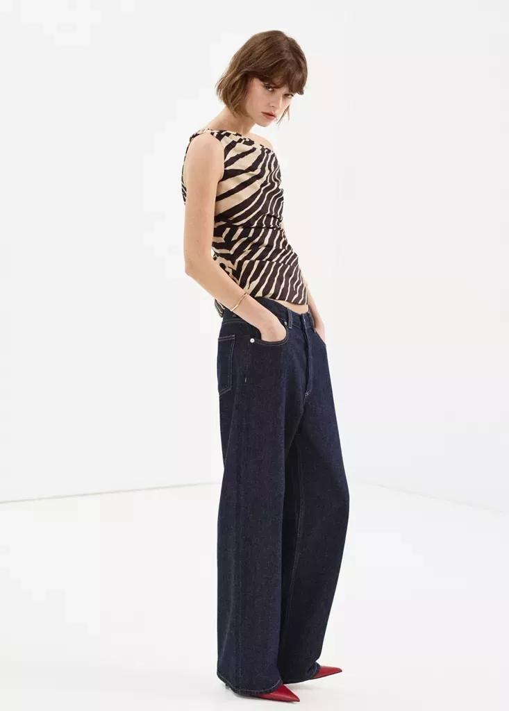 BLACK Asymmetrical draped top, Women, Black, large image number 0