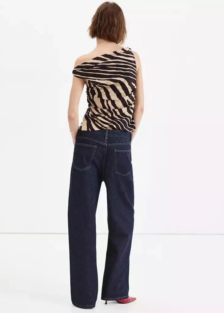 BLACK Asymmetrical draped top, Women, Black, large image number 2