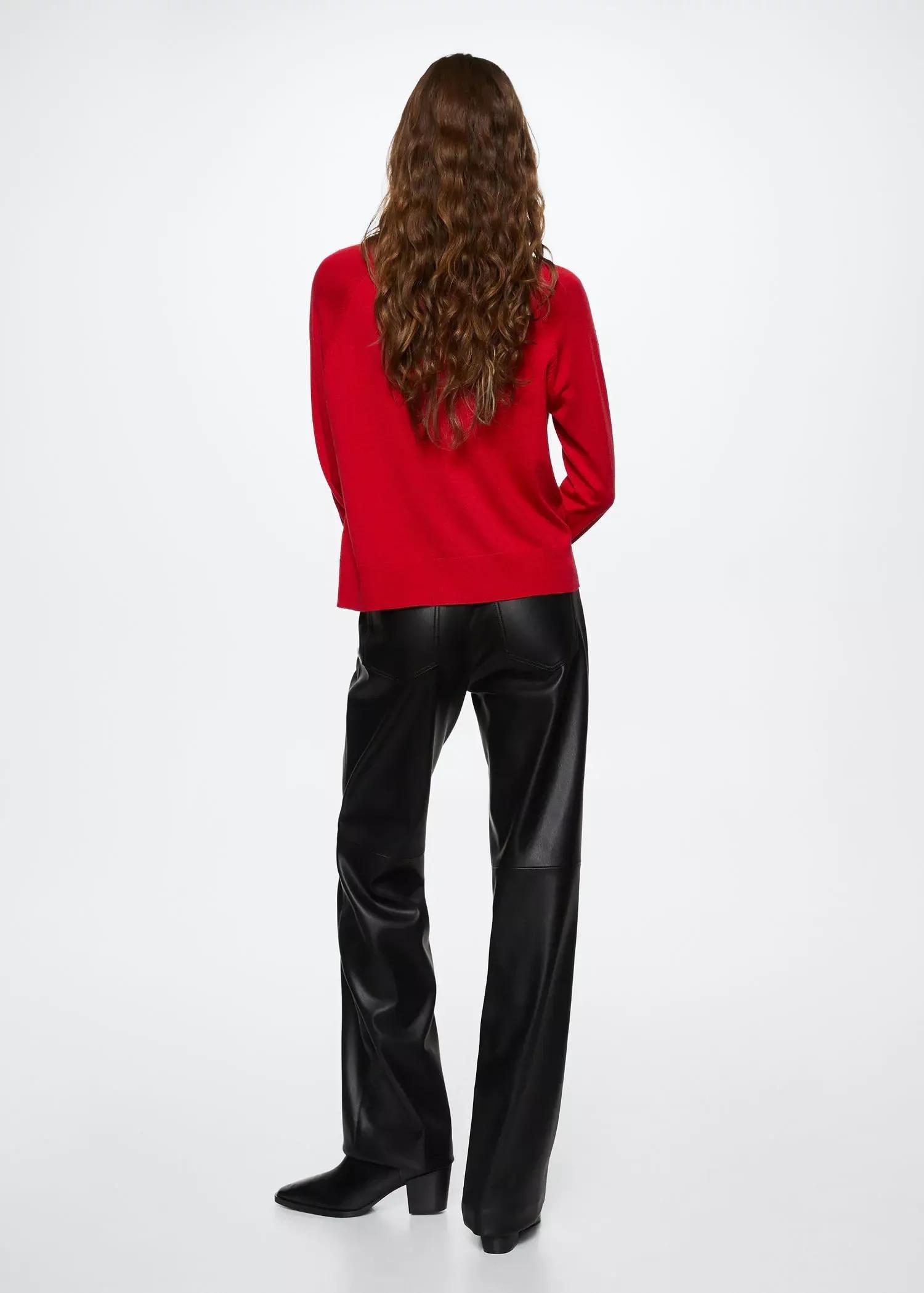 Red Turtleneck Knitted Sweater, , large image number 9