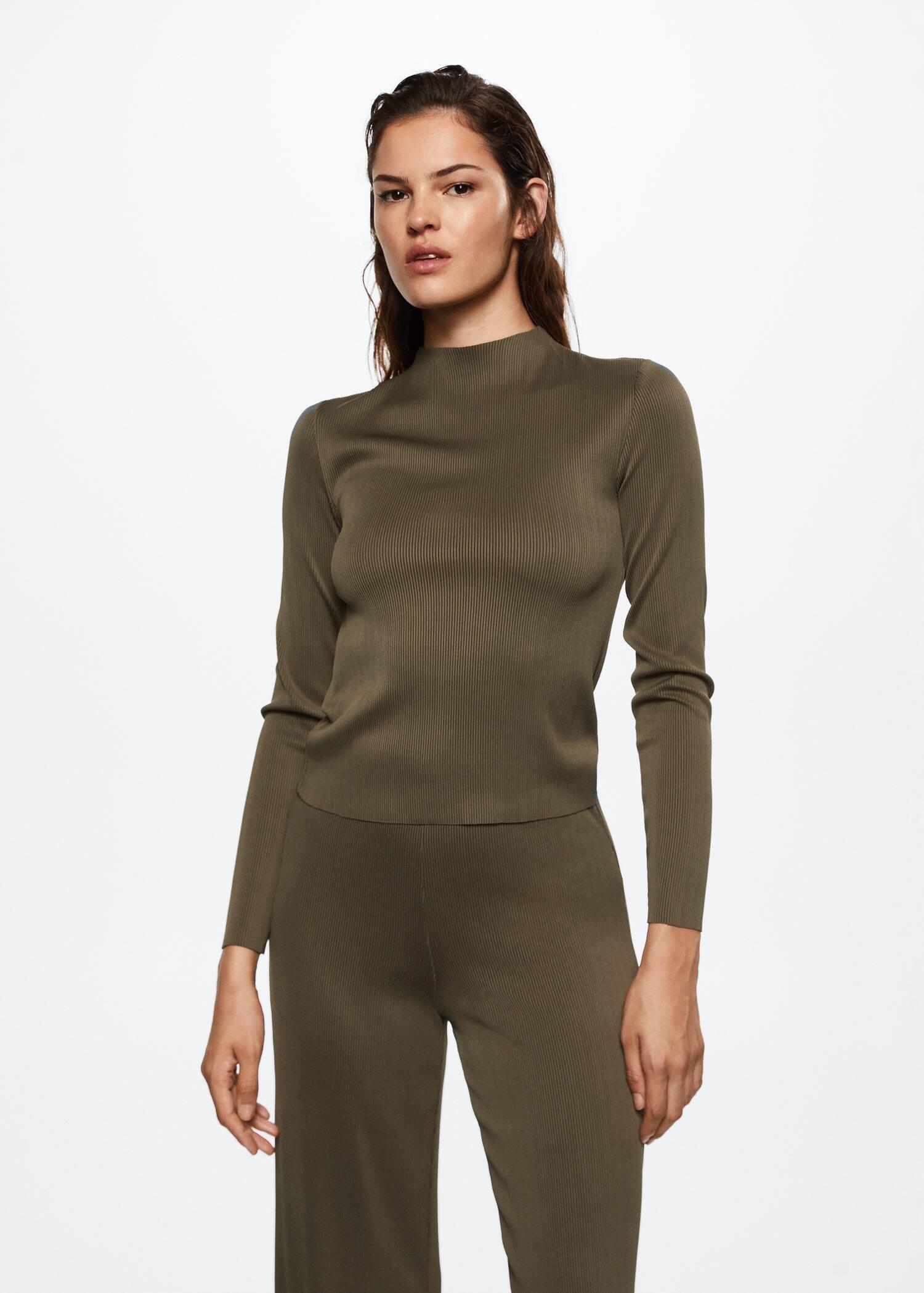 beige - khaki Pleated palazzo trousers, , large image number 2