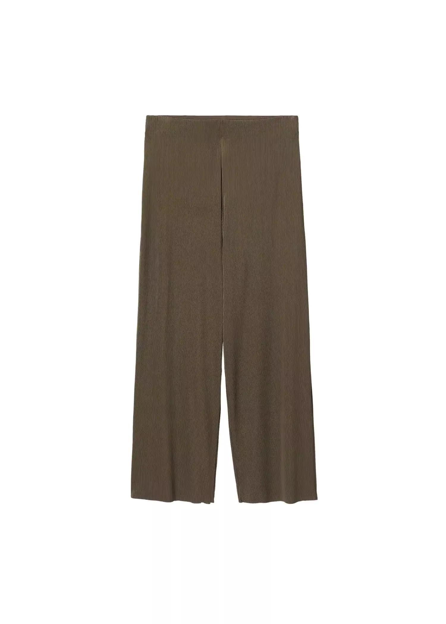 beige - khaki Pleated palazzo trousers, , large image number 5