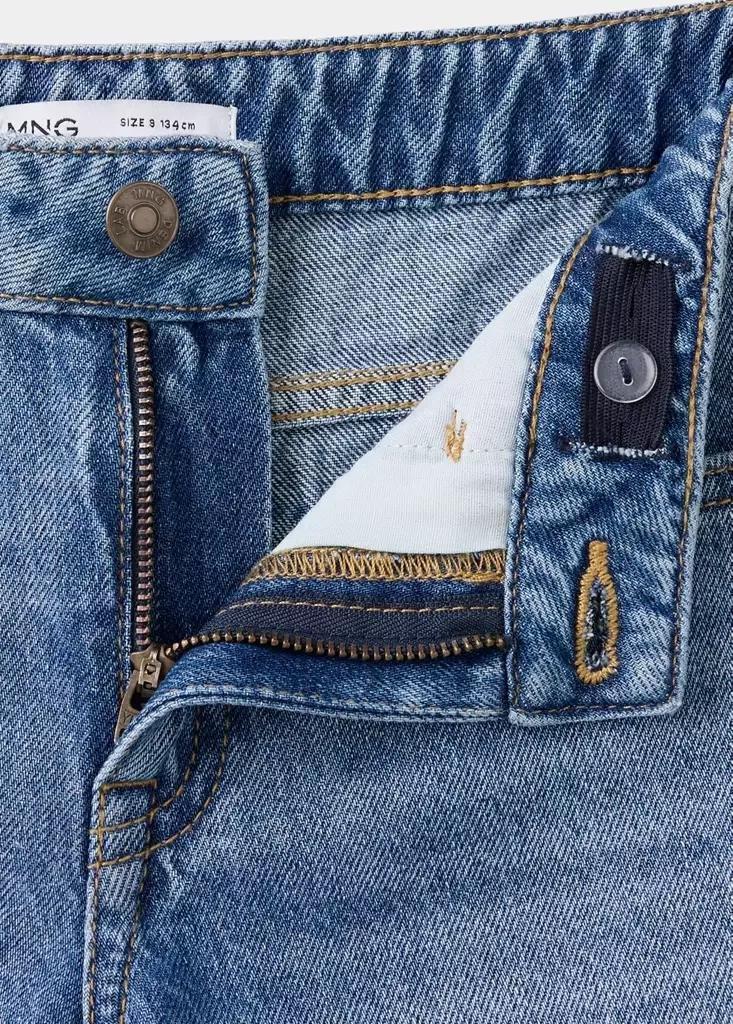 Blue Regular Fit Jeans With Rolled-Up Hem, Kids Boys, Open Blue, large image number 3