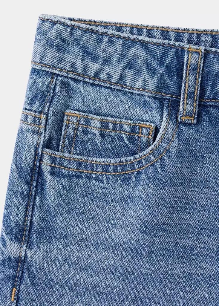 Blue Regular Fit Jeans With Rolled-Up Hem, Kids Boys, Open Blue, large image number 4