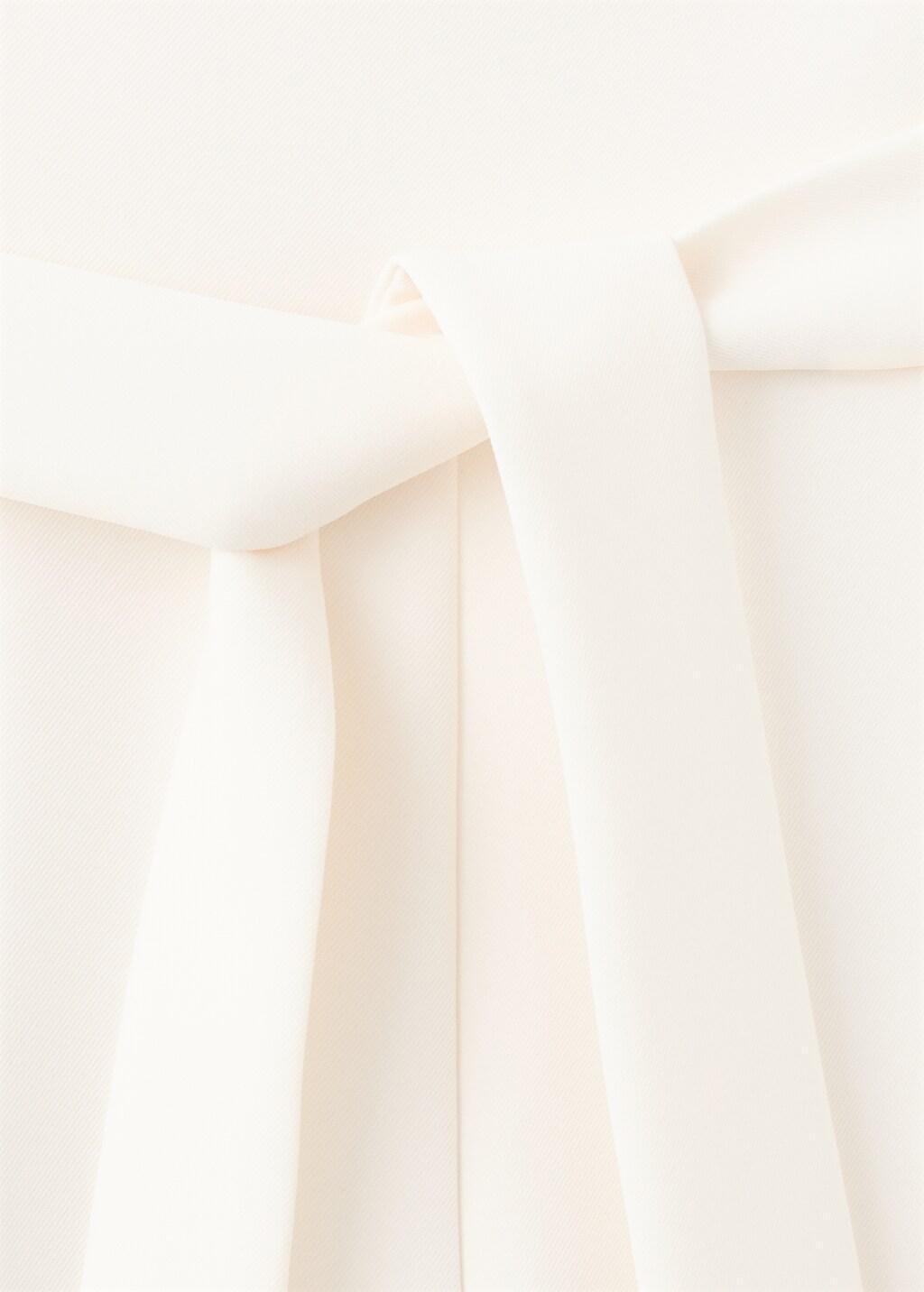 White Asymmetric Belt Jumpsuit, Natural White, large image number 3
