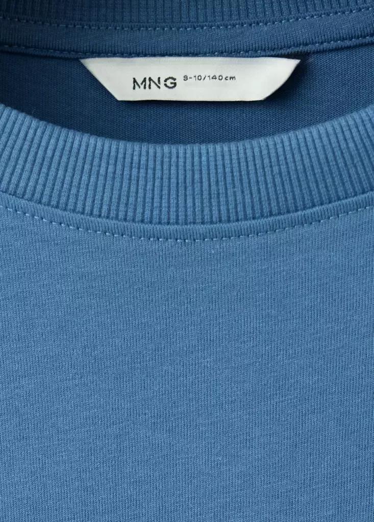 Blue Oversized Printed Plus-Size T-Shirt, Kids Boys, Medium Blue, medium
