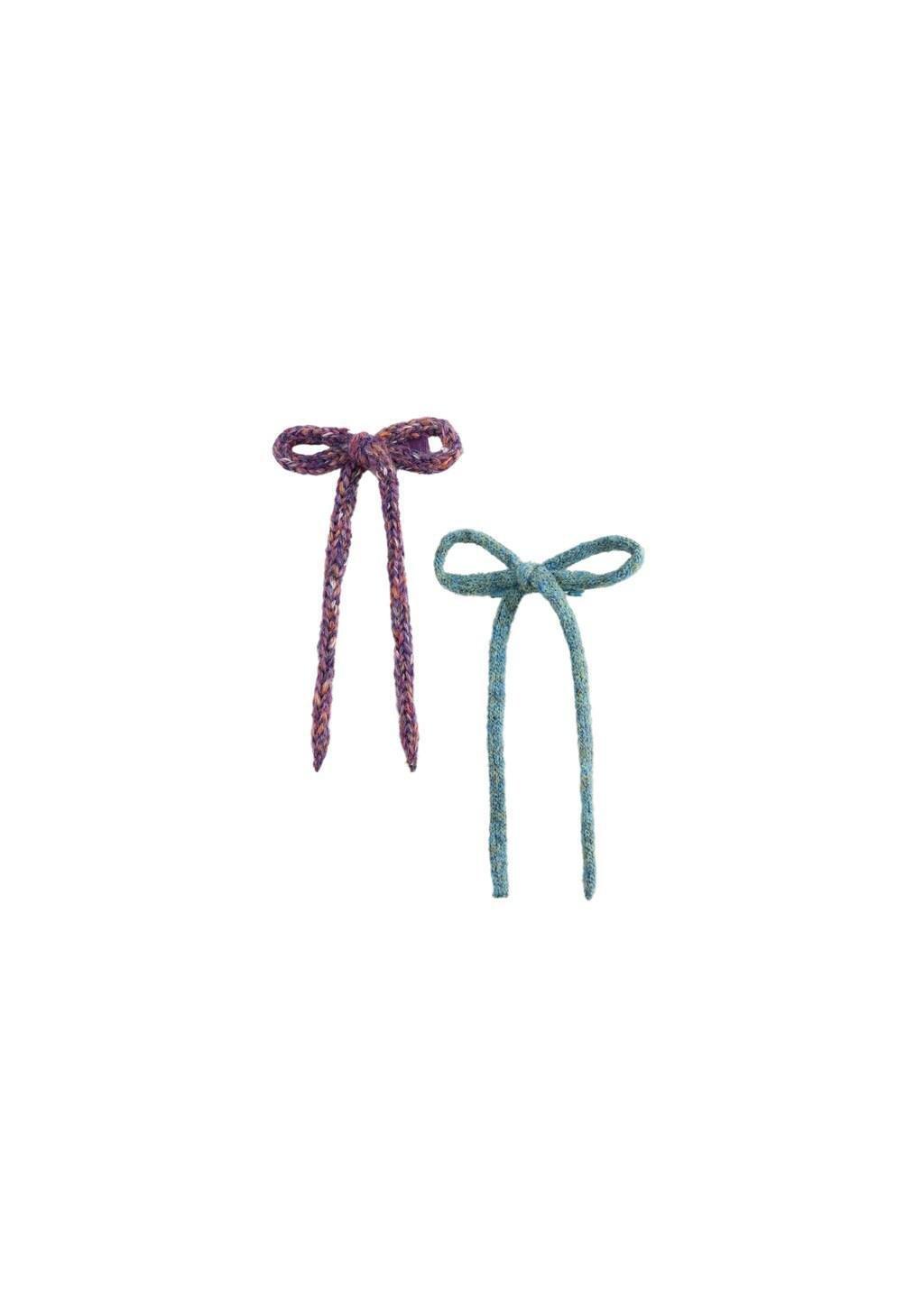 PURPLE Pack of 2 fur-effect hair clips, Kids Girl, Light-Pastel Purple, large image number 1