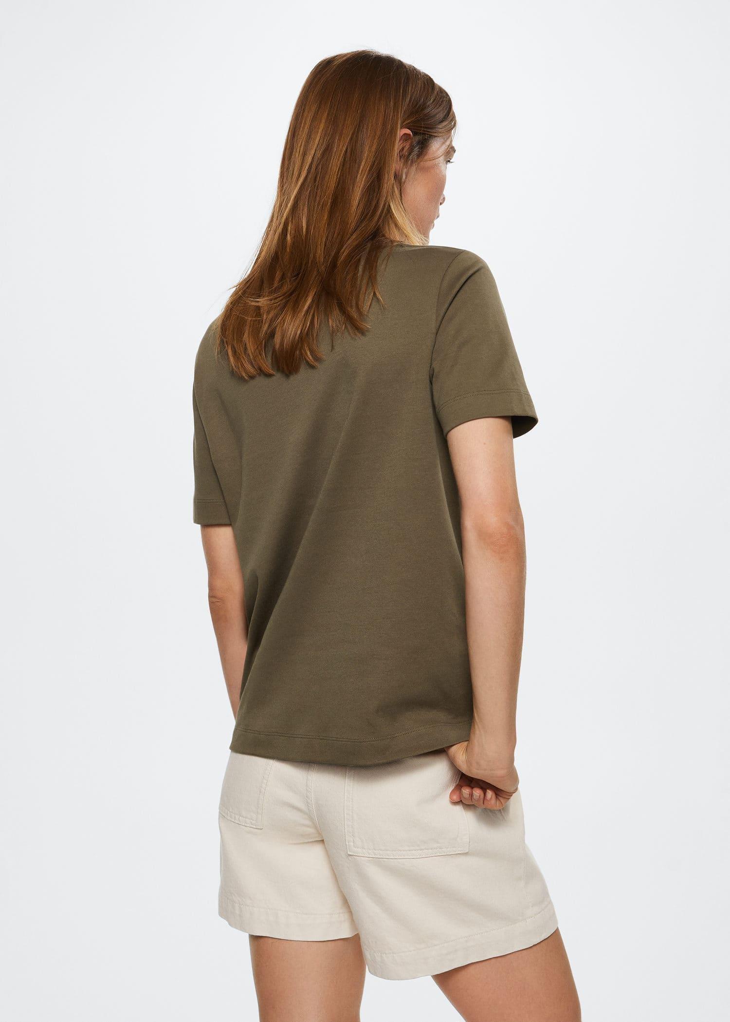 beige - khaki Premium cotton t-shirt, , large image number 5