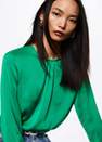 Mango - green Ruched satin blouse