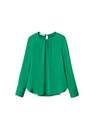 Mango - green Ruched satin blouse