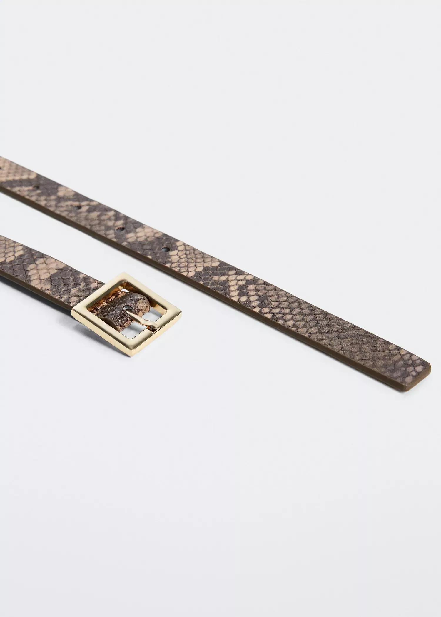 Brown Square Buckle Belt, , large image number 2