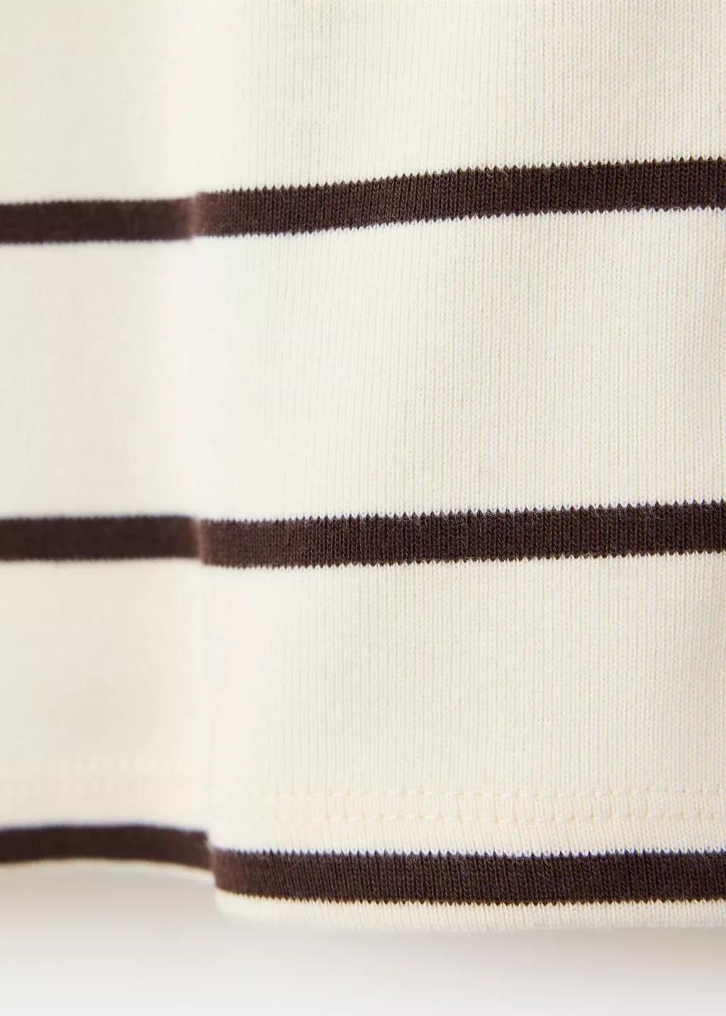 Beige Stripped Knit Cardigan, Light Beige, large image number 3