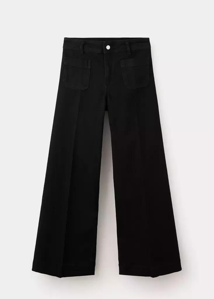 Grey High-Waisted Wide leg Jeans, Open Grey, large image number 5