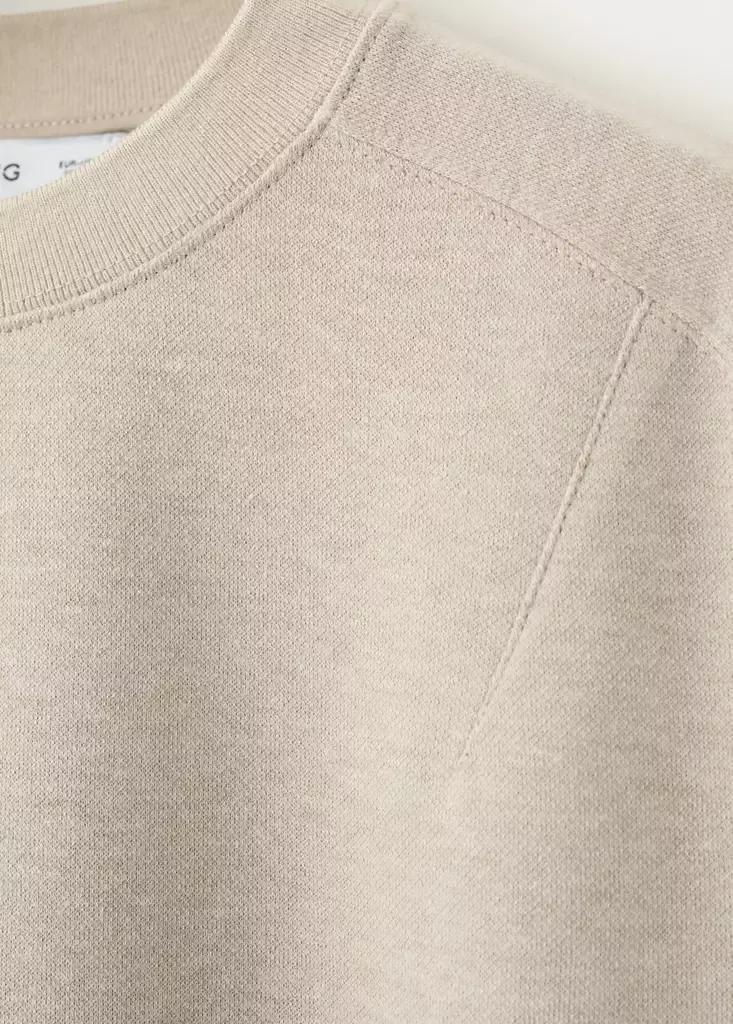 Beige Seam Detail T-Shirt, Light Beige, large image number 7