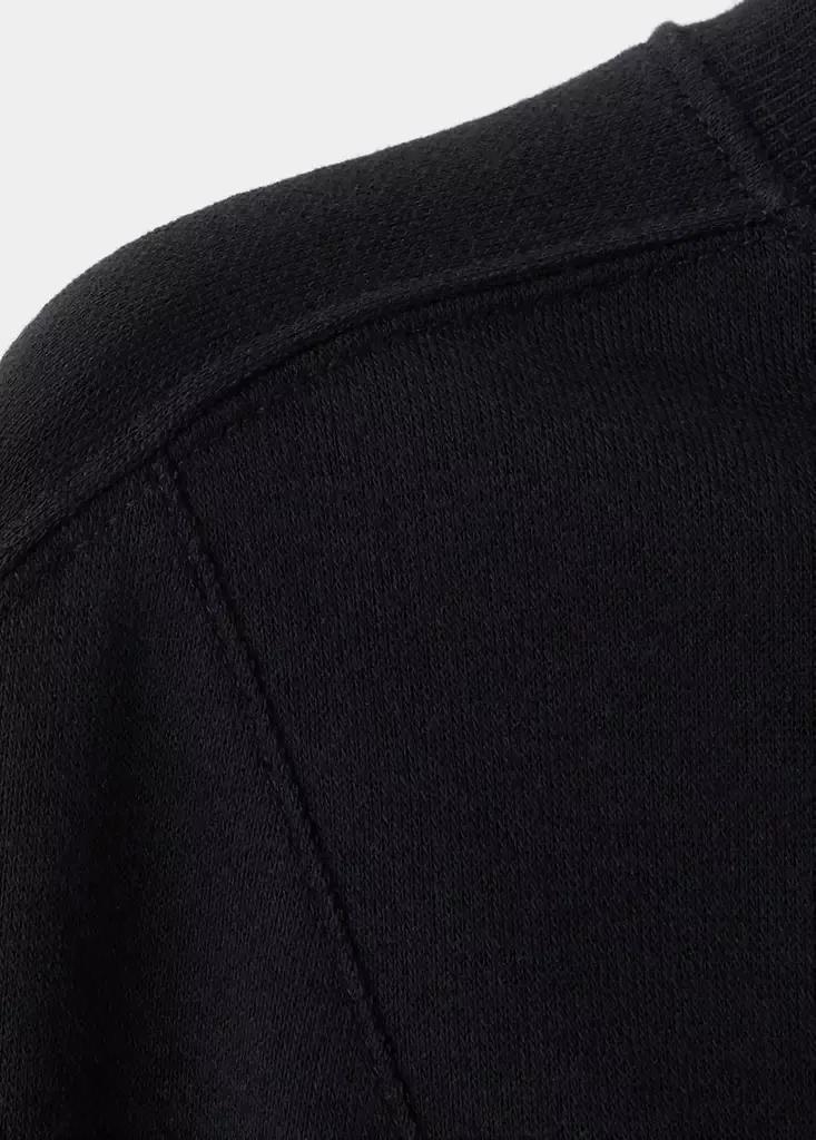 Black Seam Detail T-Shirt, Black, large image number 7