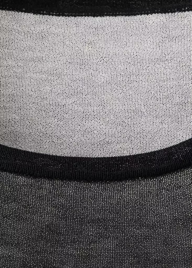 Black Short-Sleeved Combined Sweater, , large image number 7