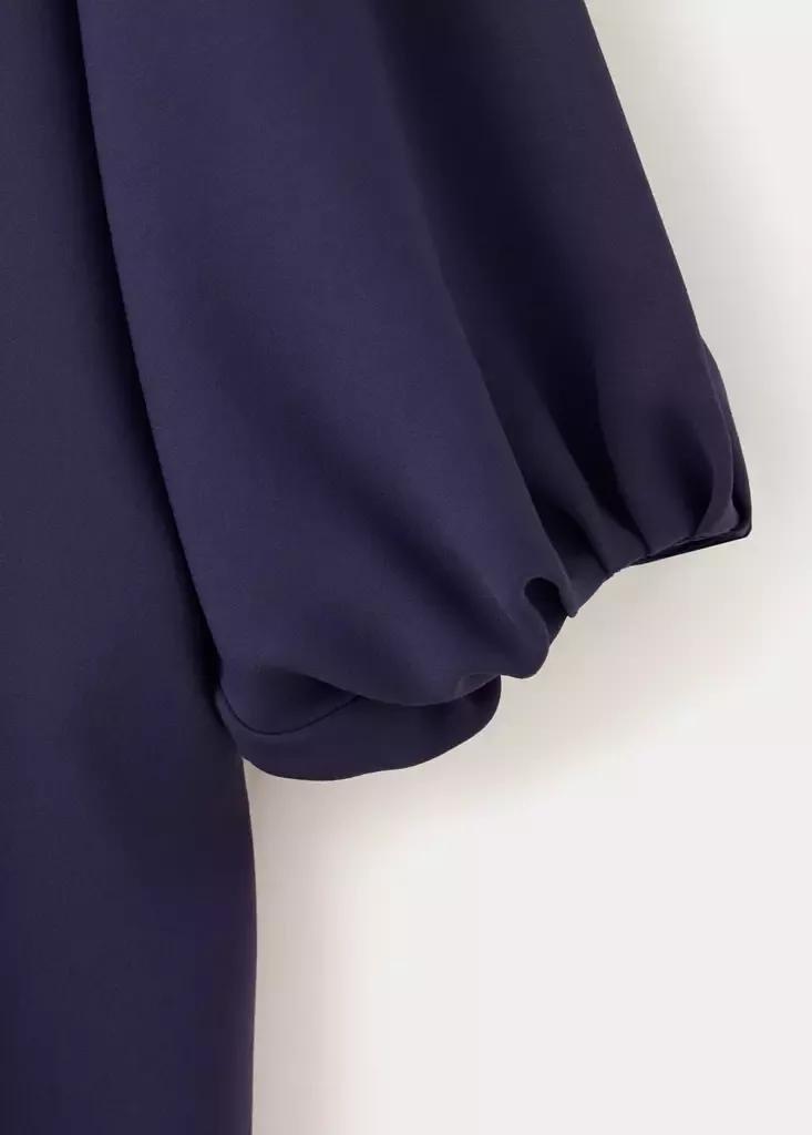 Blue Asymmetric Dress With Necklace, Medium Blue, large image number 6