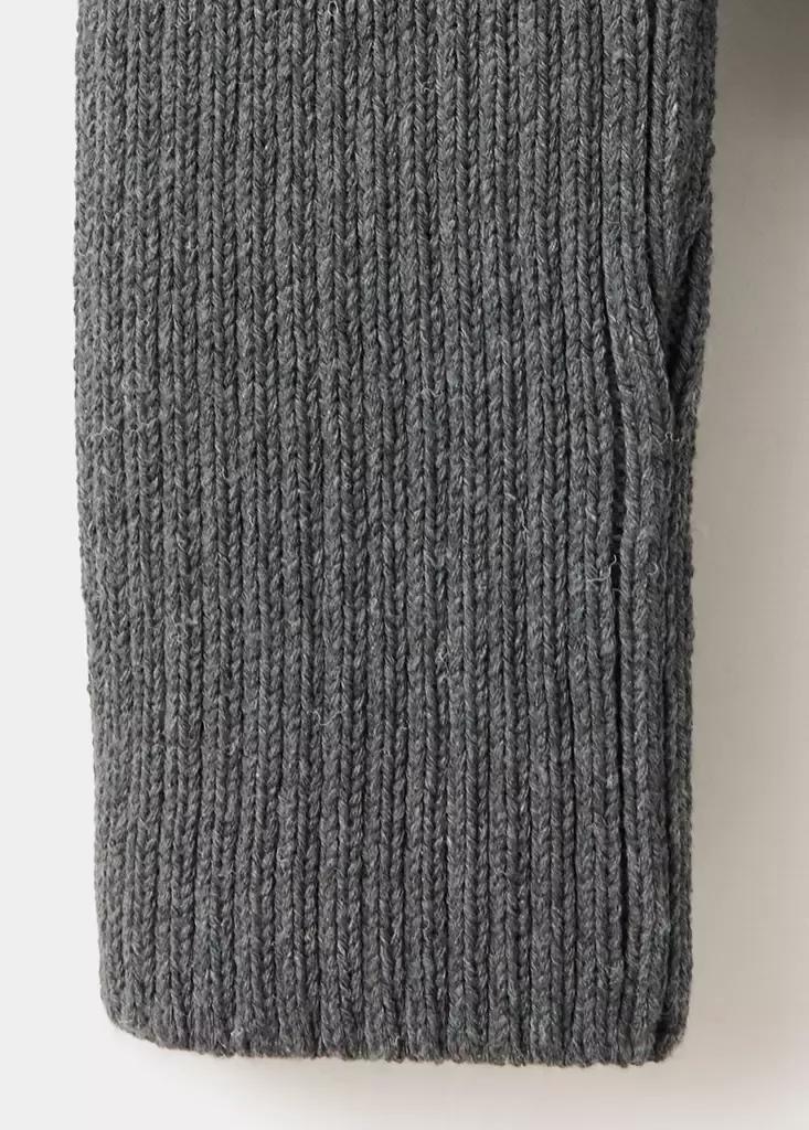 Grey Ribbed Duffle Cardigan, , large image number 7