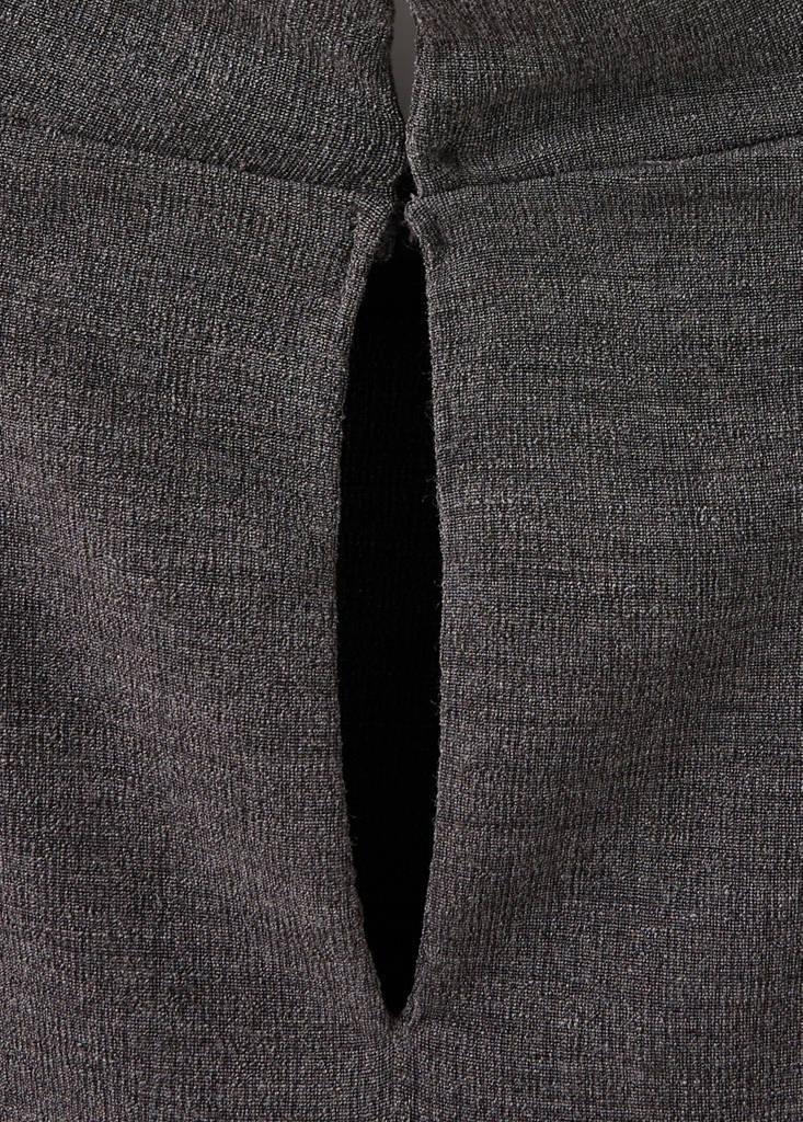 Grey High Neck Top With Lace Details, Grey, large image number 6