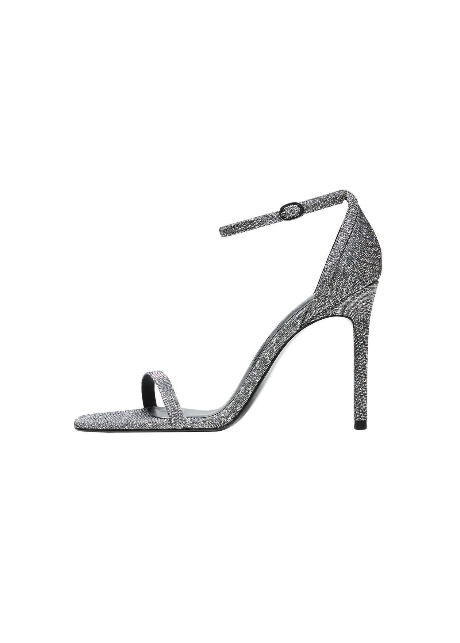 Silver Ankle-Cuff Sandals, , large image number 0